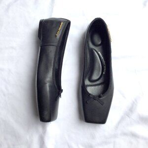 NEW Alexander Wang Billie Flat ballerina Black Leather 35